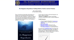Desktop Screenshot of happinesshypothesis.com